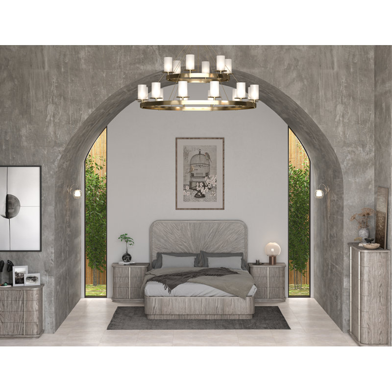 Vault Solid Wood Platform Bed, King