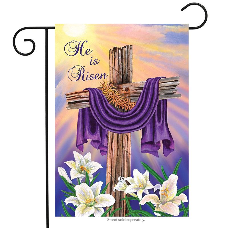 Drapeau de jardin Duard Cross, Mauve/brun
