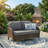 53'' Wide Straight Wicker Loveseat with Cushions