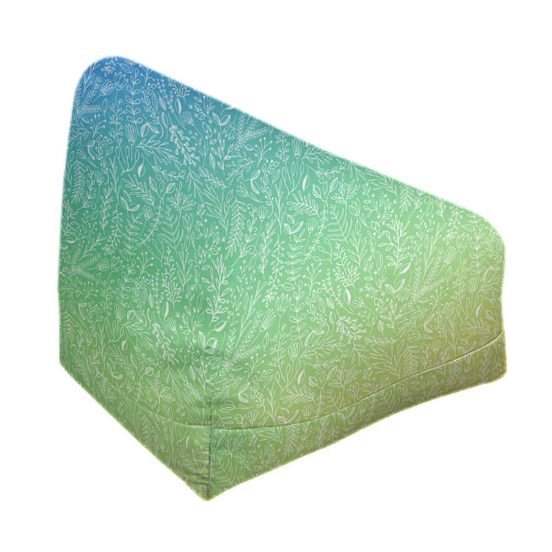 Petite chaise à sacs à billes & Leffel, H 86 po x L 27 po x P 43 po, Bleu / jaune, Rembourrage poly