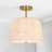 2-Light Fabric Semi-Flush Mount