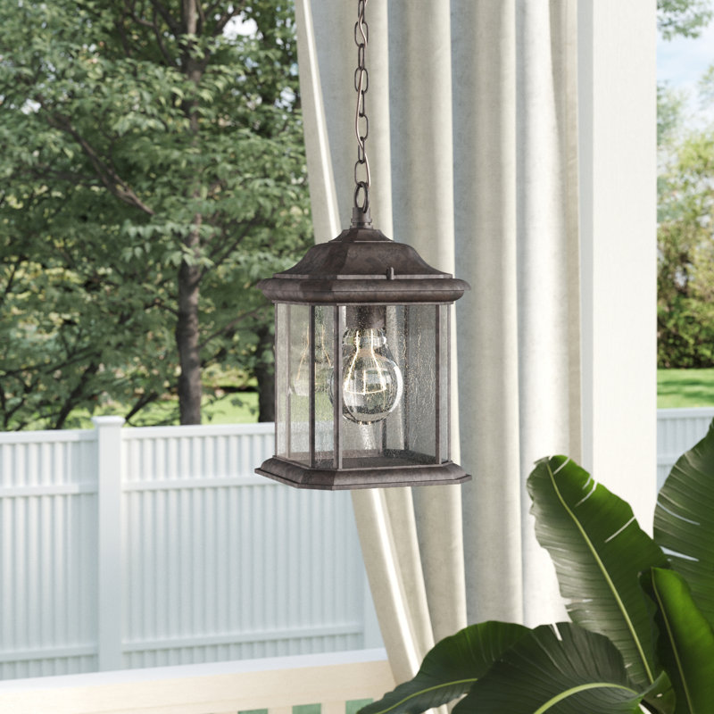 Luminaire suspendu d'extérieur semi-encastré Kent à une lumière de Génération Lighting 