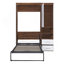 Lit escamotable simple avec armoire murale, blanc