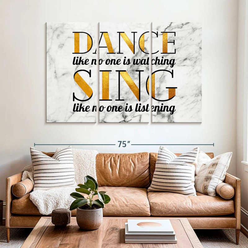 Tergel Dance And Sing Quotes, 42" H x 65" W