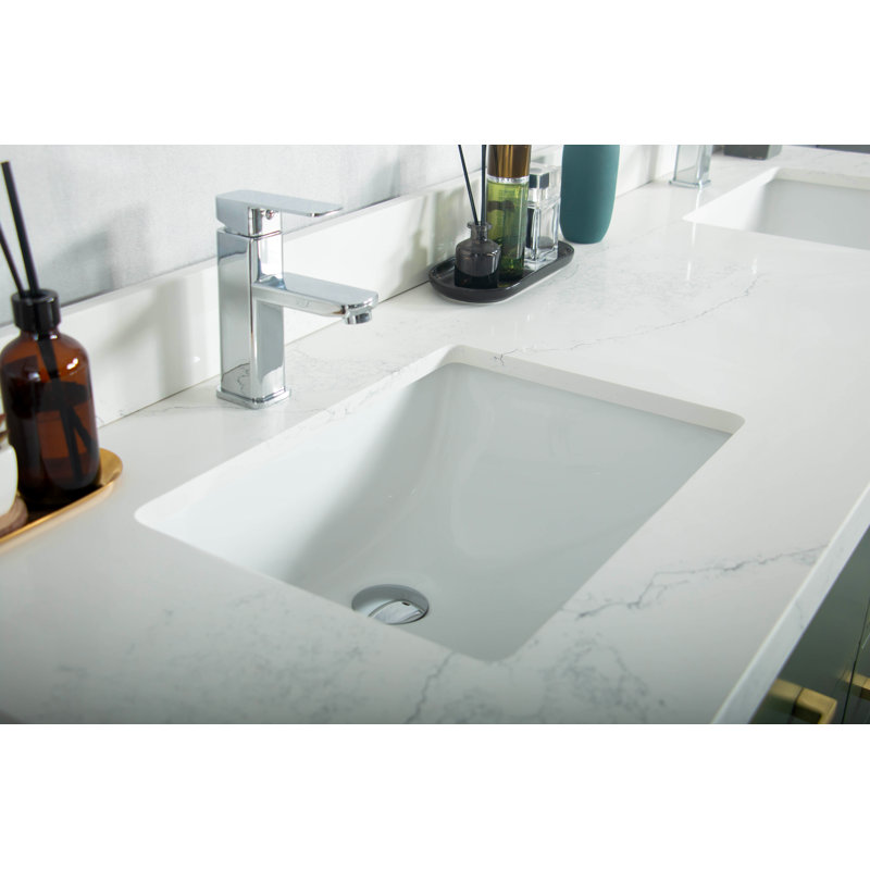 Meuble-lavabo simple l 72 x P 22 x H 36, Empira, Gris, Nickel brossé