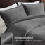 Housse de couette très grand / très grand 3 pièces en sergé de coton 100% délavé, connue pour sa douceur délavée à la pierre, 4 attaches de coin, sommeil respirant et style intemporel avec un design polyvalent, un confort toutes saisons-120670476-120670477