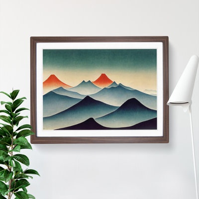 Abstract Japanese Mountains Vol.6 - Framed Print