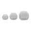 Set of 3 Decorative Objects for Home Decor - Modern Rounded Resin Sculptural Figurines 6", White