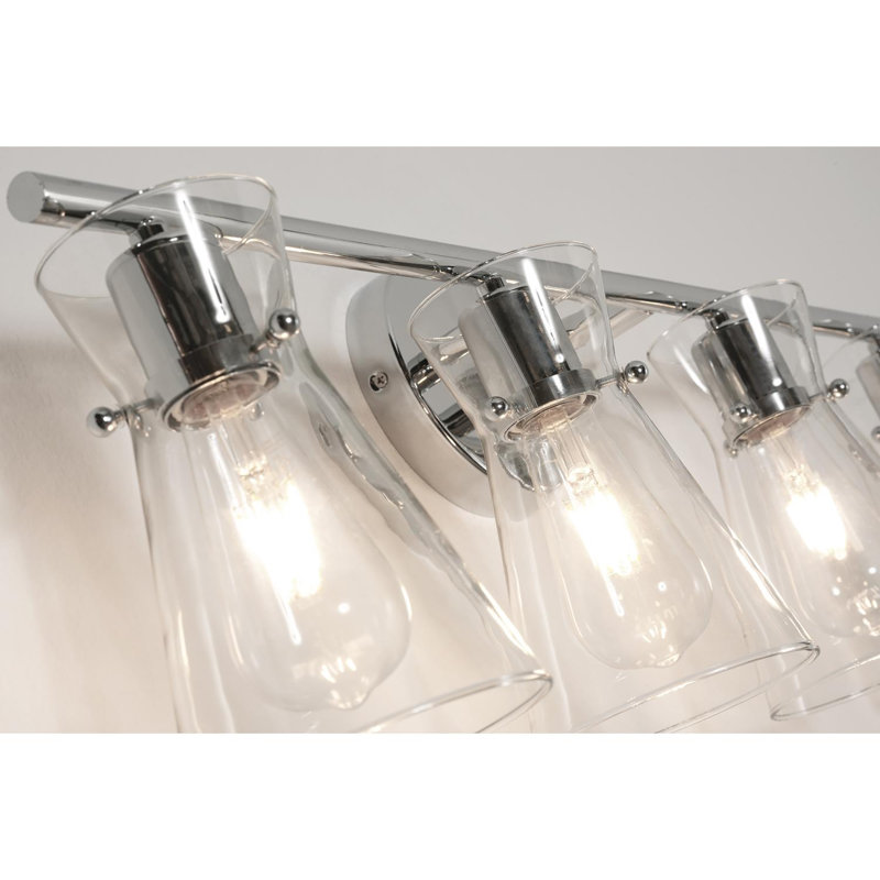 4 - Light Dimmable Vanity Light, Polished Chrome