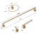 GlideRite Avalon Collection 4-Piece Bathroom Hardware Set - 9024-KIT-RD