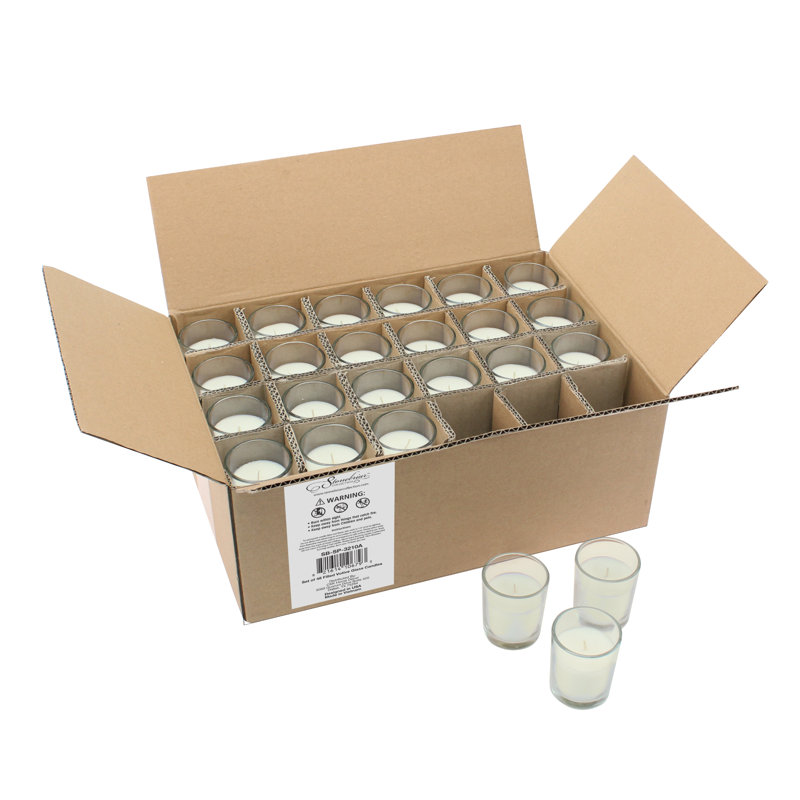 Serenity White Scented Flameless Votive Candles, 48-Pack