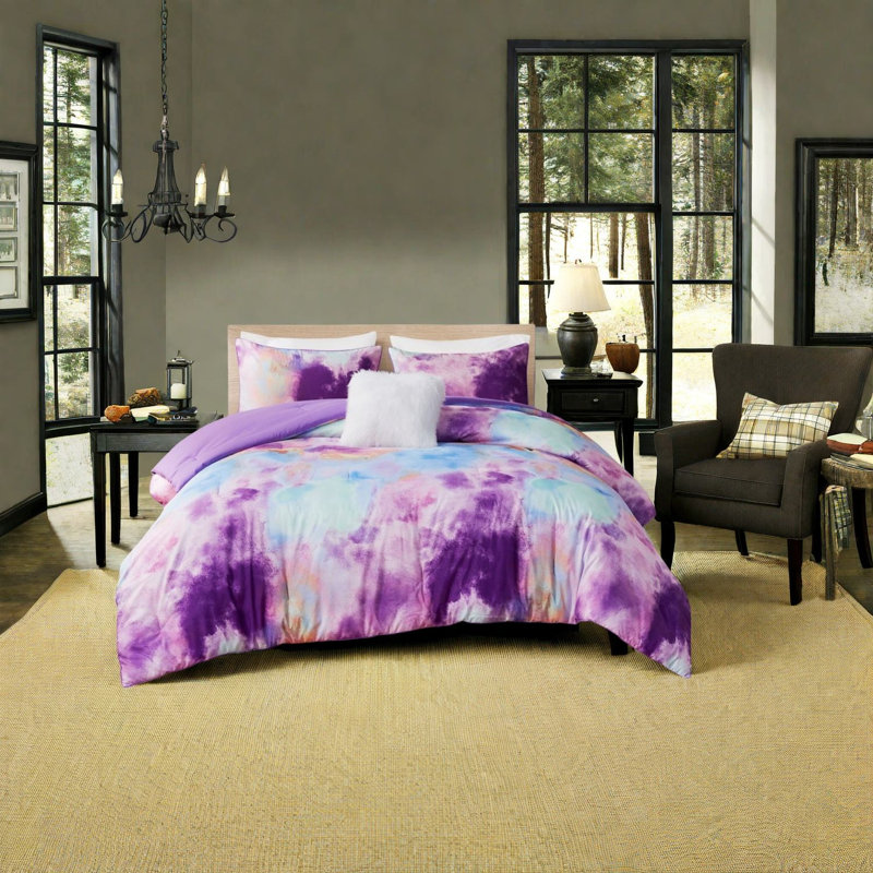 Dreamy Watercolor Bedding Sets, Multicolor Polyester For Cozy Home