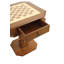 Kasparov Wood Pedestal Game Table With Backgammon Board Top And Storage Drawer, Cherry Finish(Game Board Reversible)-126047636
