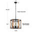 Lustre tambour industriel 3 lumières