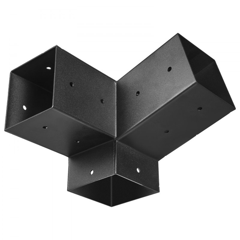 Pergola Kit, 4x4 Inch 3-Way Slanted Brackets for 3.5x3.5 Inch Wood Beams in Actual Size, 2-Pack Pergola Brackets with 2 Post Bases and 2 Wall Mount Bases, for Outdoor Pergolas, Gazebos, Sheds