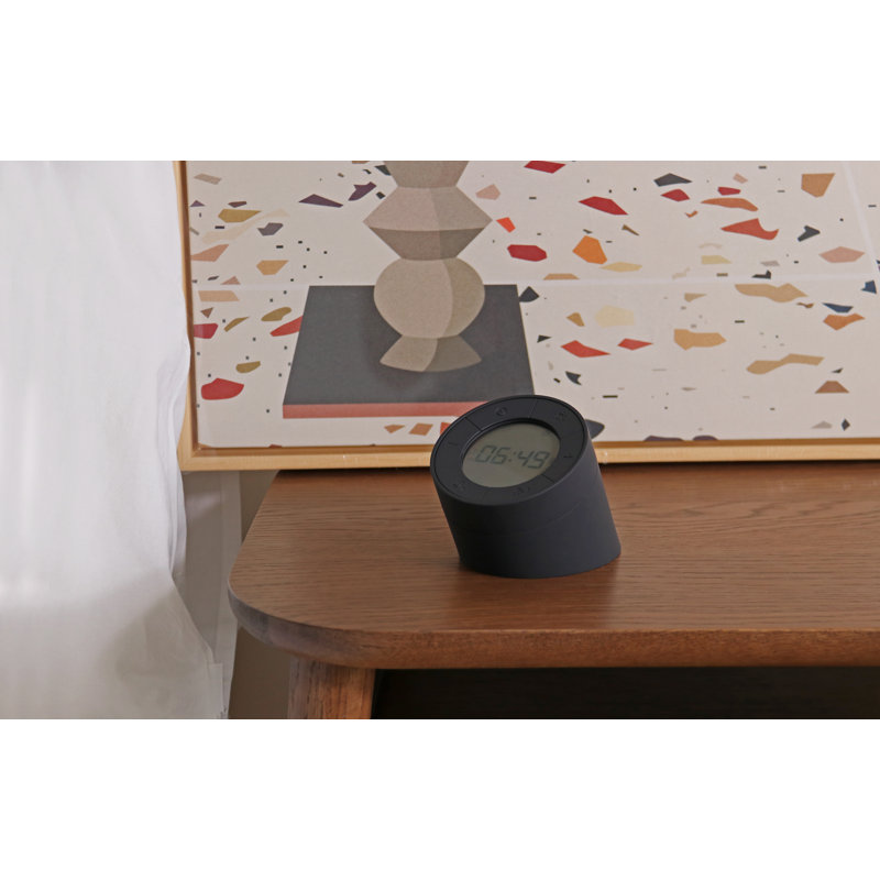 Sleek & Chic Modern Digital Electric Alarm Tabletop Clock, Black