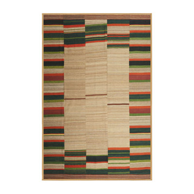Tapis bleu foncé/gris foncé contemporain