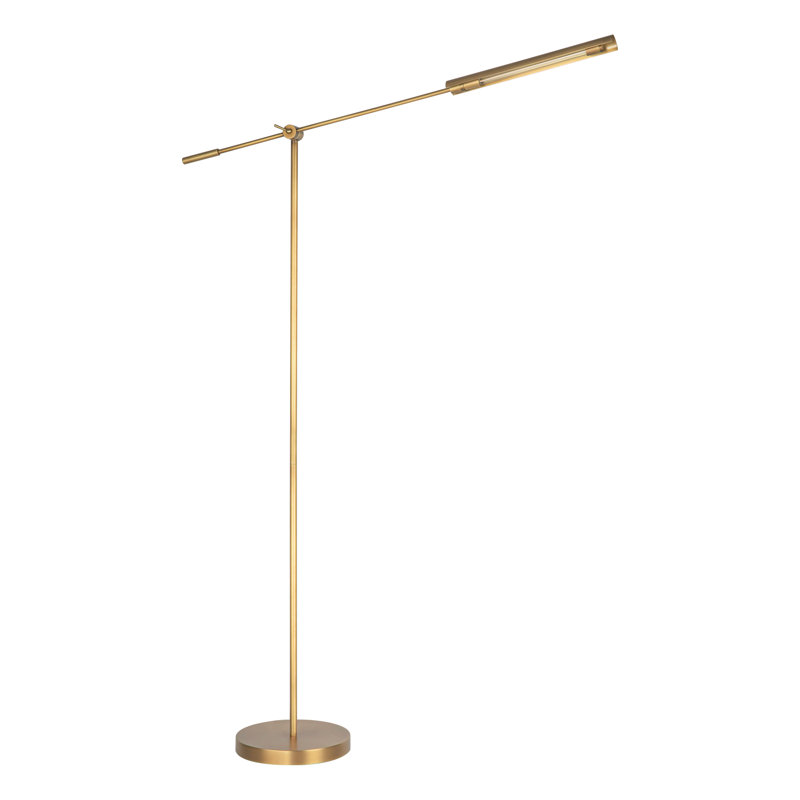 Astrid LED Floor Lamp, Vintage Brass