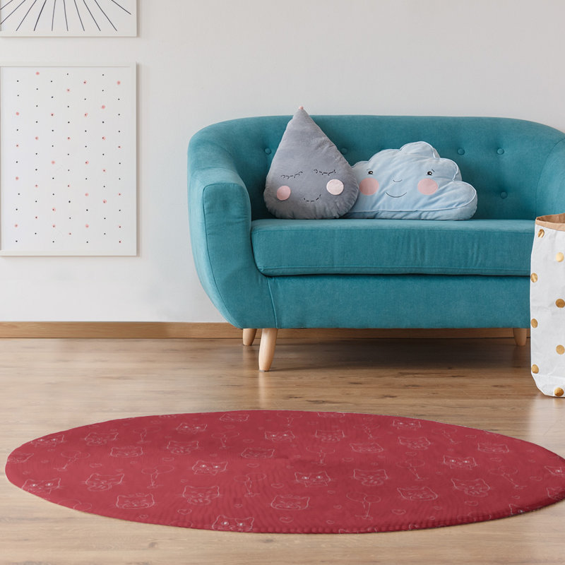 Chenille Indoor Rug, Round 5'
