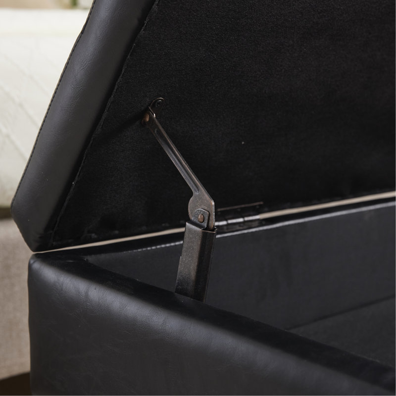 Tabouret de bout confortable avec polaire et compartiment de rangement secret
