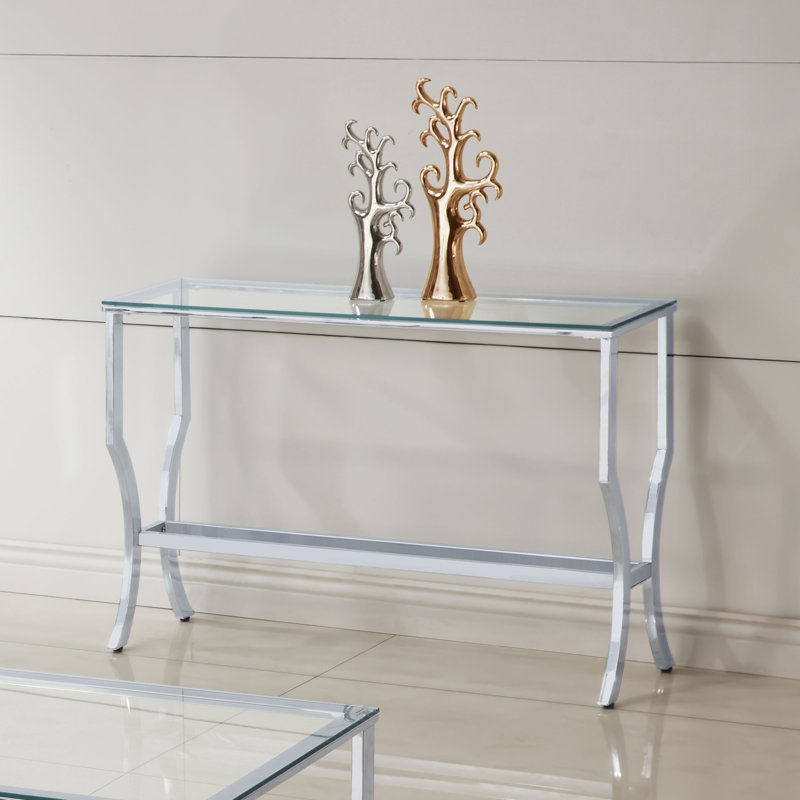 Waverly Place 43.5'' Glass Top Console Table
