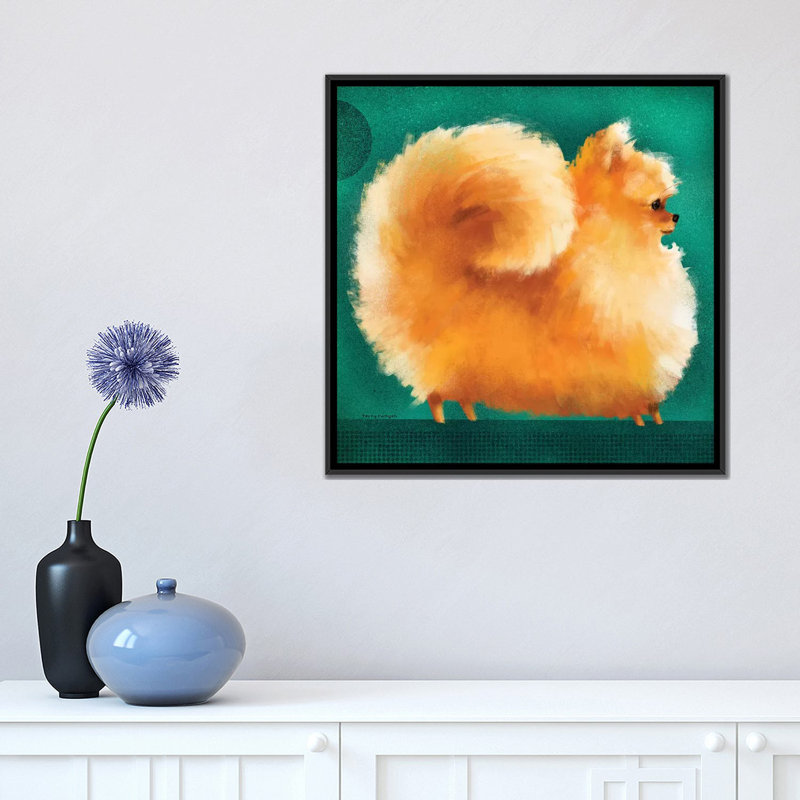 «Pom» par Terry Runyan, impression sur toile tendue sur châssis, H 37 po x l 37 po x P 1,5 po, Toile avec cadre noir