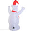 HOMCOM 6ft Tall Outdoor Inflatable Bear Lighted Airblown Christmas Lawn Décor
