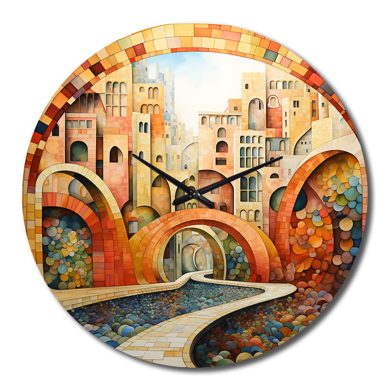 Horloge murale Orange Bridge, Grand
