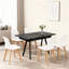 Extendable Dining Table with Steel Base