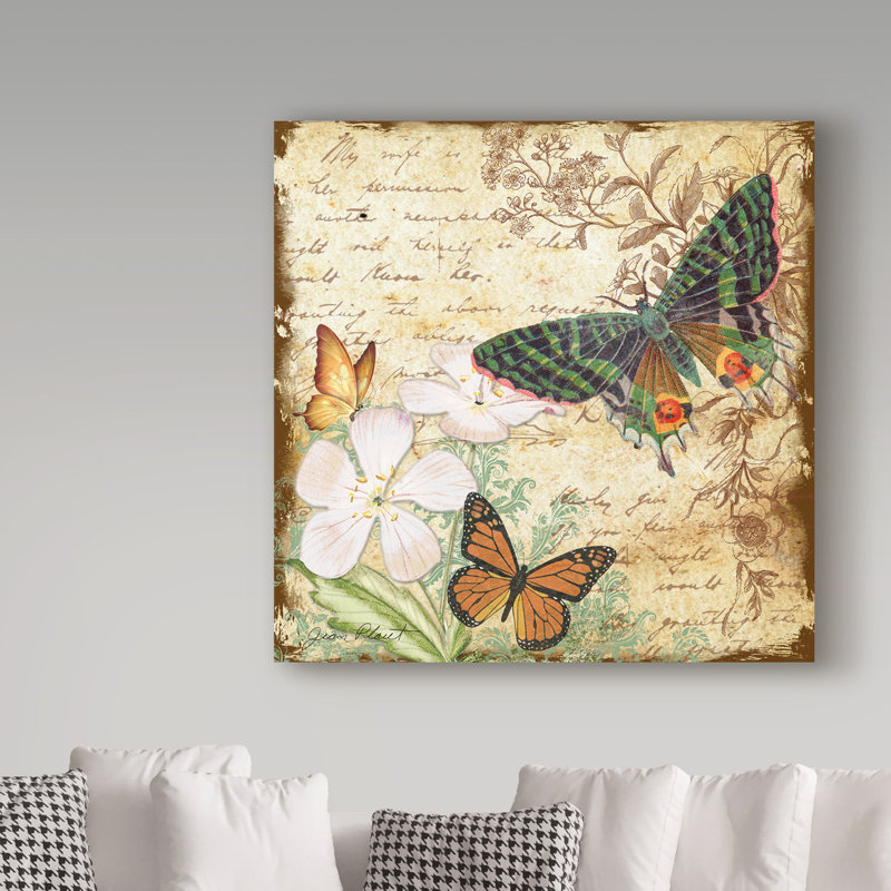 «Inspirational Butterflies 4» par Deagen, impression sur toile tendue, H 24 po x l 24 po x P 2 po