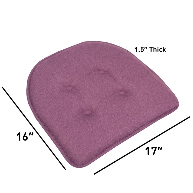 Solid U-Shaped Non-Slip Indoor Chair Cushion, Scuba, 6