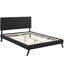 Lit plateforme tapissier en vinyle avec pieds ronds évasés Modway Phoebe-2130392757-2130392762