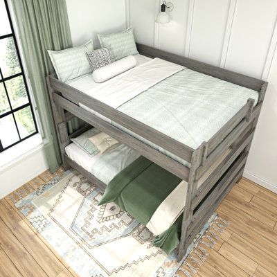 Decimus Queen Over Queen Bunk Bed with Built-In Ladder and Slat Kit