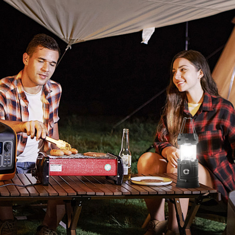 Lanternes de camping DEL rechargeables avec 4 batteries
