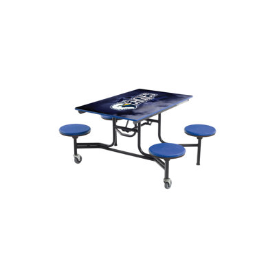 Mobile Stool Table - Rectangle - 4 Stools
