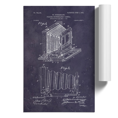 Camera Patent Dark - Unframed Graphic Art