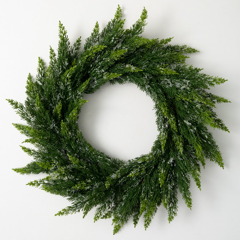 Couronne de cèdre artificielle, H 28 po x l 5 po x P 28 po