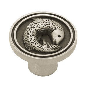 (5 Pack) (5-Pack) 1-3/8 inch Seaside Cottage Pisces Fish Knob