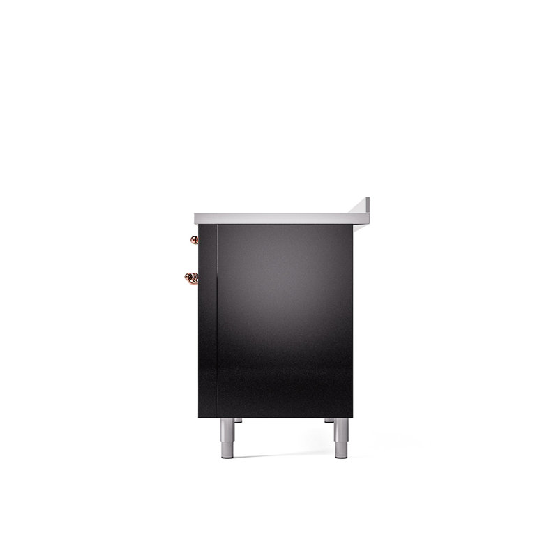 ILVE Nostalgie II 48 in Induction Range, Glossy Black/Copper
