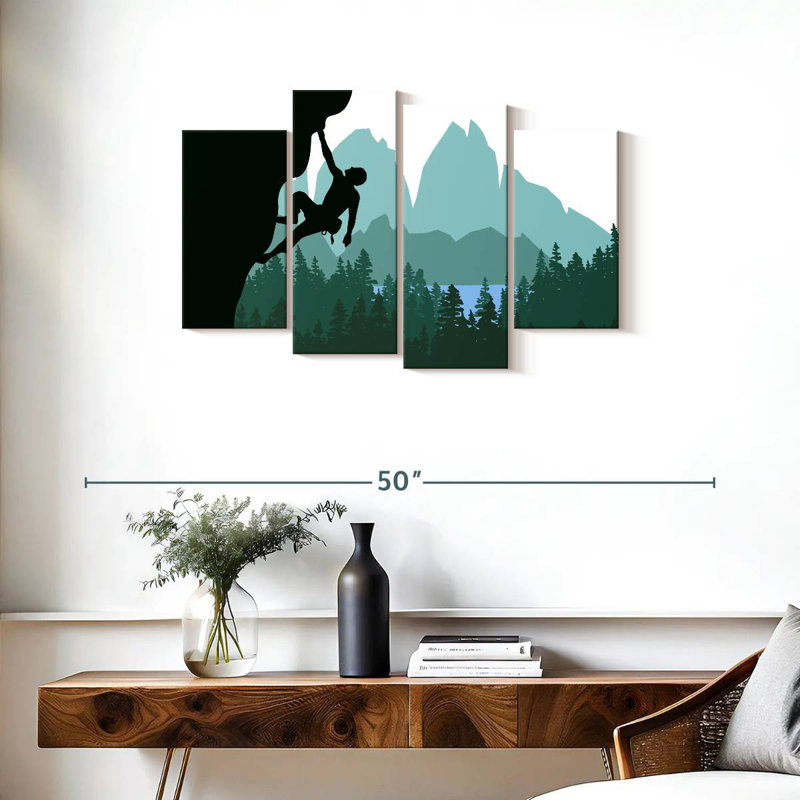 Sireci Rock Climber Silhouette, 22" H x 36" W