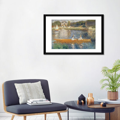 «Boating on the seine, c.1879» par Pierre-Auguste Renoir - Toile tendue murale