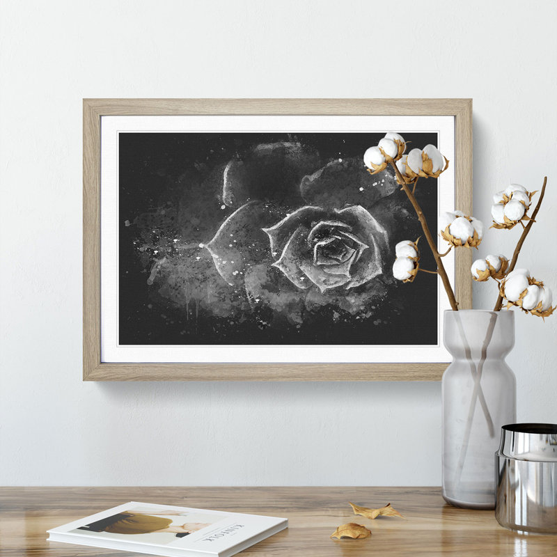 Succulent Plant - Picture Frame Graphic Art Print, Oak Framed, 45cm H x 63cm W x 2cm D