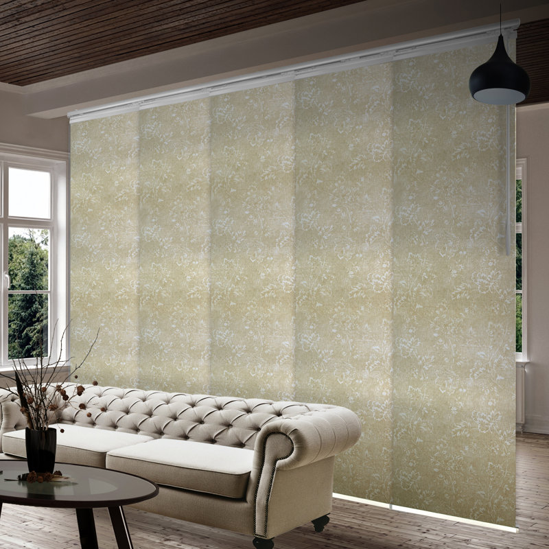 Store vertical semi-diaphane Amaryllis, L 110 po x L 94 po, Blanc