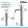 KRAUS Rectangular Ceramic Bathroom and Ramus Single Handle Sink Faucet with Pop-Up Drain