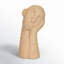 Cement Figurine, Tranquil Resting Head on Hand, Textured Decor - 6" x 5" x 11"