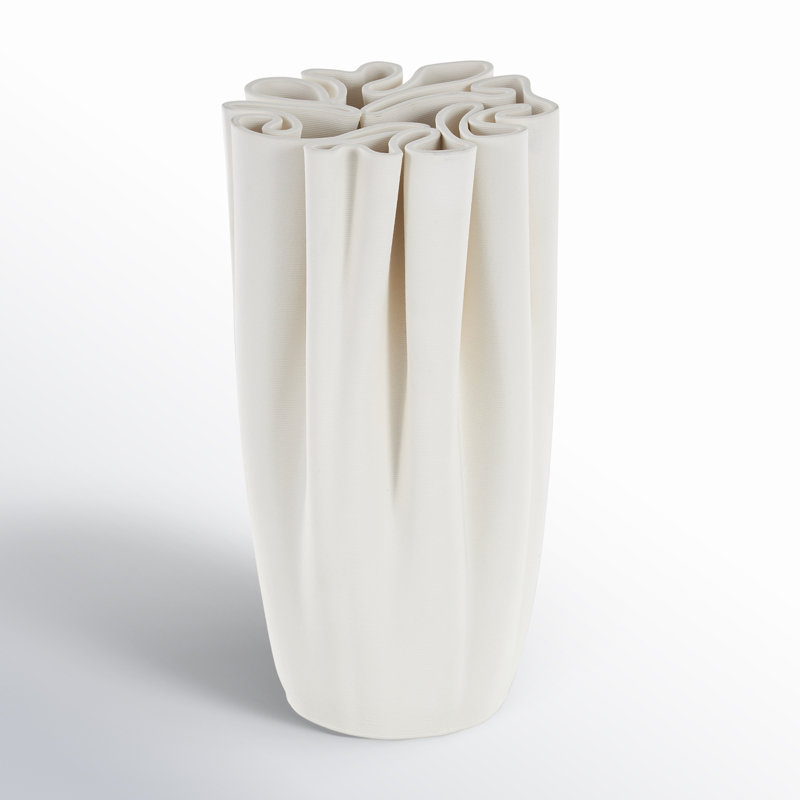 Bowen Ceramic Table Vase, 9.6" H x 4.85" W x 4.85" D