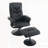 PU Leather Massage Reclining Chair with Ottoman-2105266457