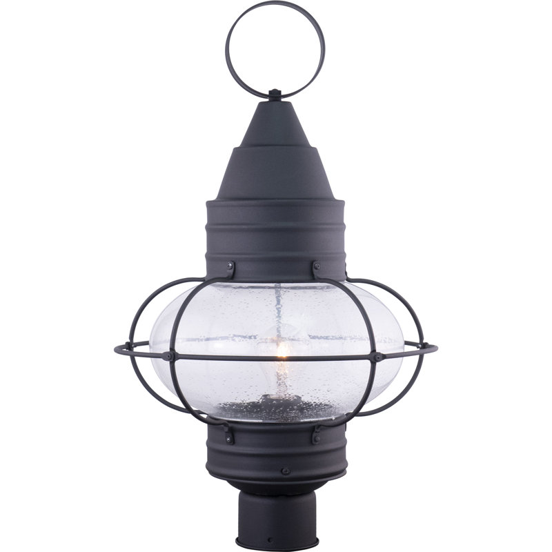Tête de lanterne à 1 lumière H 22,5 po Chelston, Noir texturé