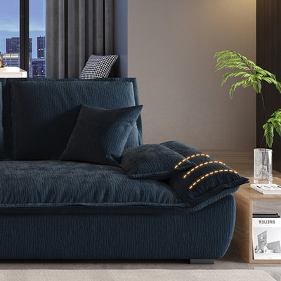 Black Chenille Modular Sofa cushion couch