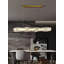 Bernhilde 1 - Modern LED Crystal Twisted Bar Chandelier – Adjustable Silver Ceiling Light-300464171